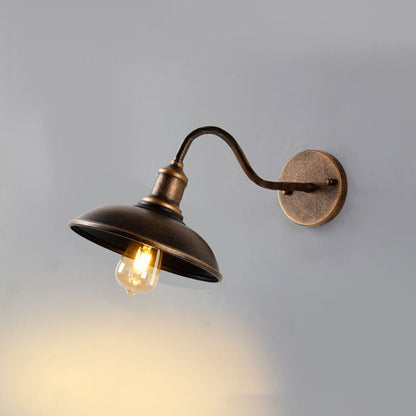 Alessio Rustieke Komvormige Antiek Messing IP65 Waterdichte Wandlamp voor Buiten