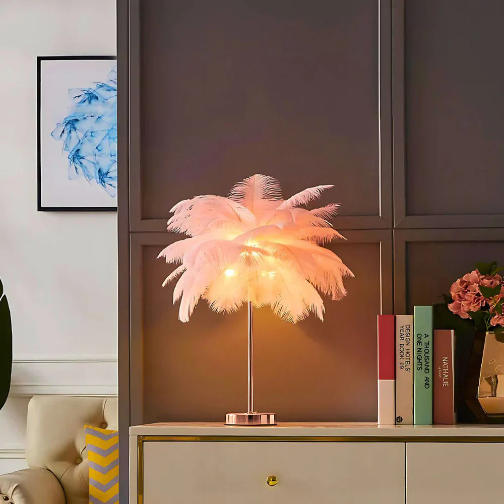 Sfeervolle Veer Palmboom Lamp - LumaPalm