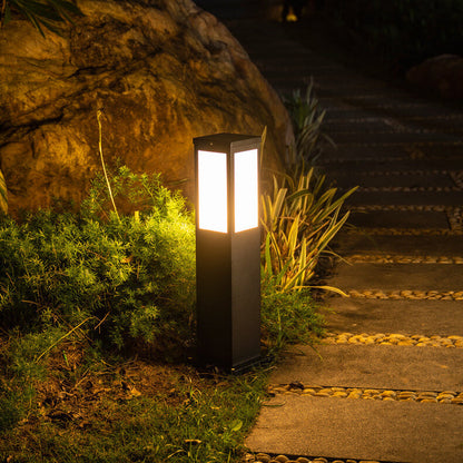 LUXORA Bolderlamp – Vierkante Buitenlamp met Warm LED Licht – IP65 Weerbestendig