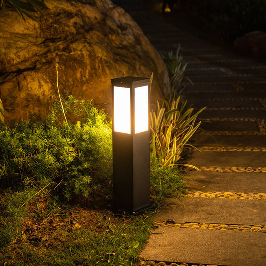 LUXORA Bolderlamp – Vierkante Buitenlamp met Warm LED Licht – IP65 Weerbestendig