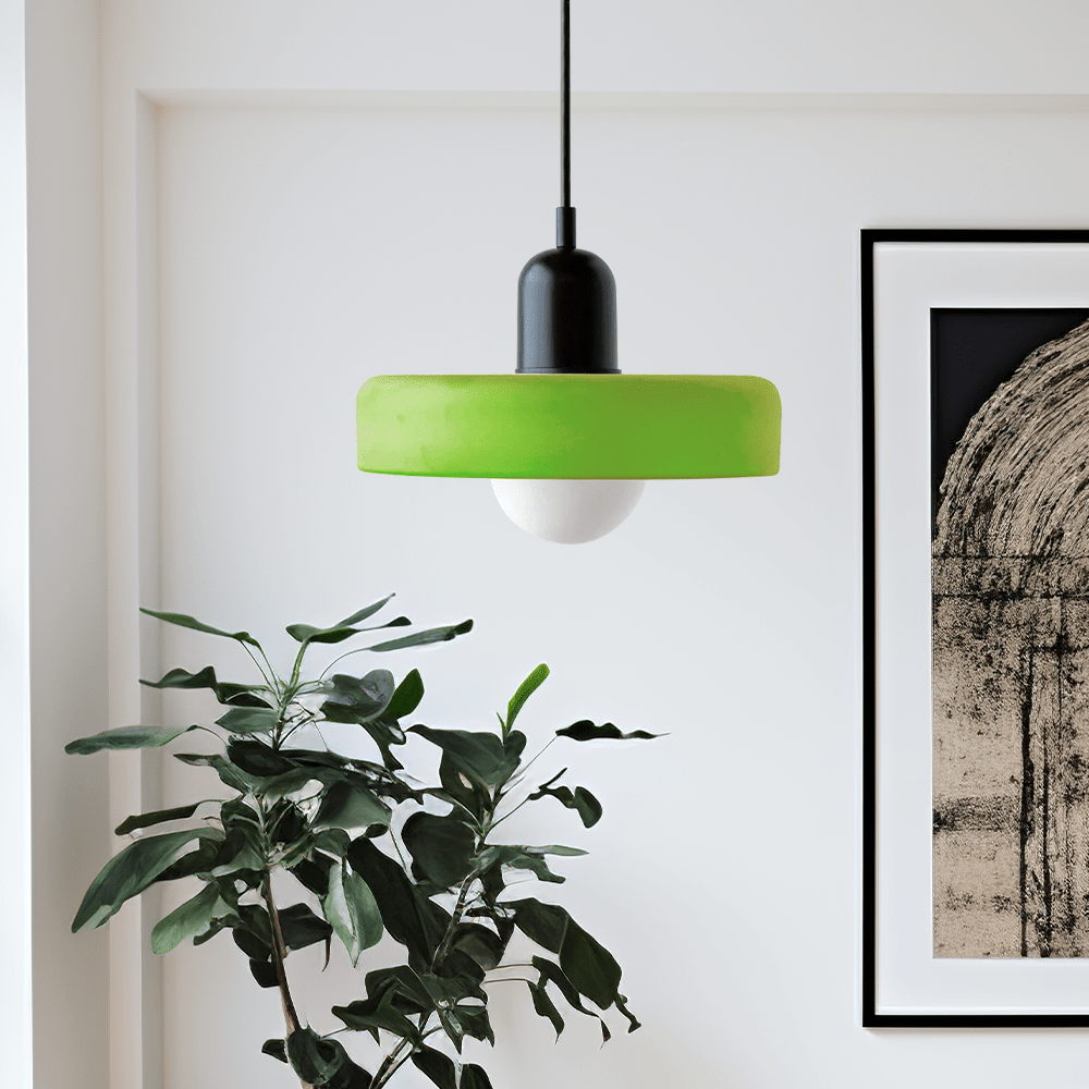 ColorLume | Geometrische Bauhaus Plafondlamp – Glazen Designlamp met Kleurrijke Accenten