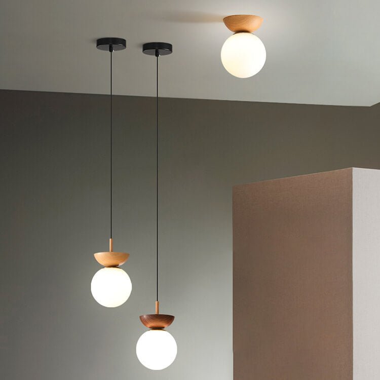 Hikari Plafondlamp – Minimalistische LED Lamp met Houten Frame
