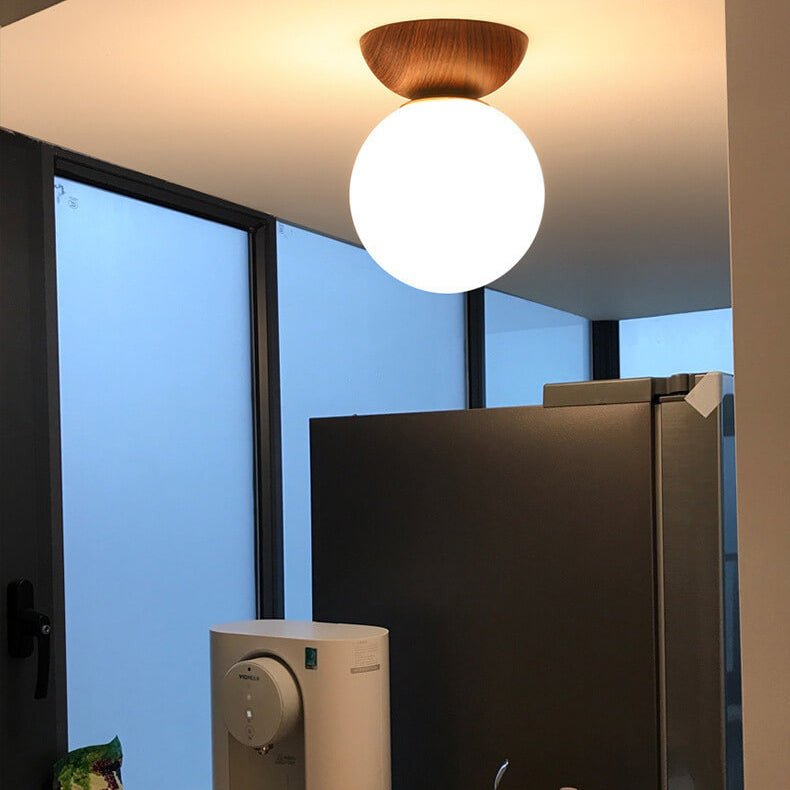 Hikari Plafondlamp – Minimalistische LED Lamp met Houten Frame