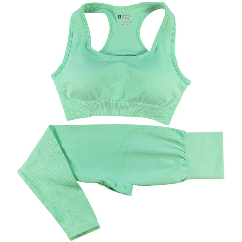 Natalia | Women’s 2-Piece Seamless Yoga Set – High-Waist Leggings & Crop Top