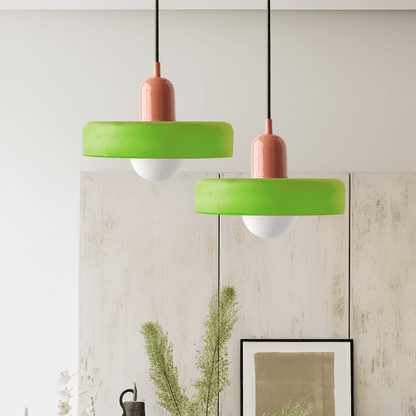 ColorLume | Geometrische Bauhaus Plafondlamp – Glazen Designlamp met Kleurrijke Accenten