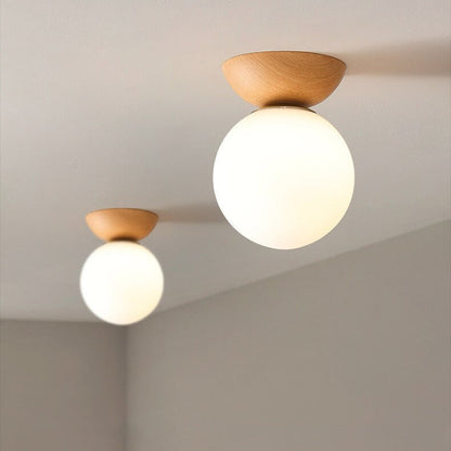 Hikari Plafondlamp – Minimalistische LED Lamp met Houten Frame