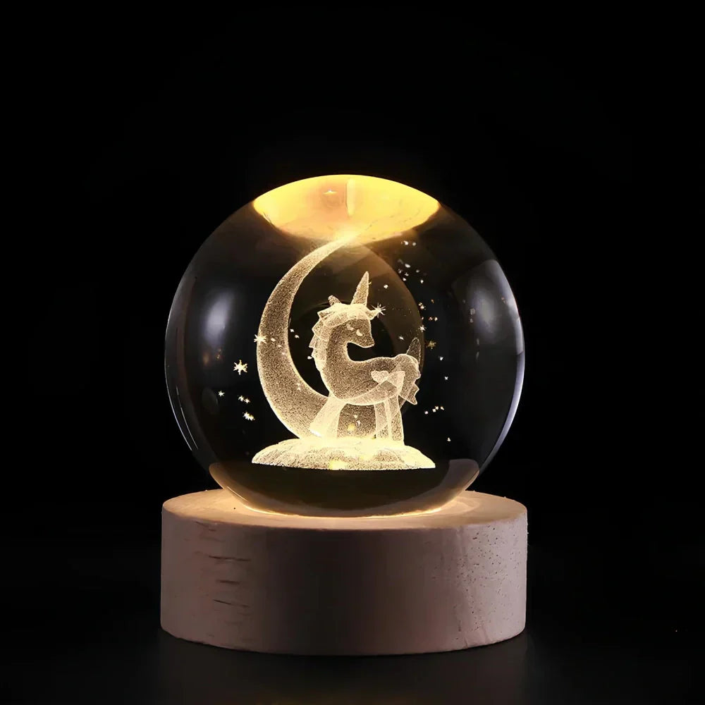 3D Gegraveerde Kristallen Bol - Celestia