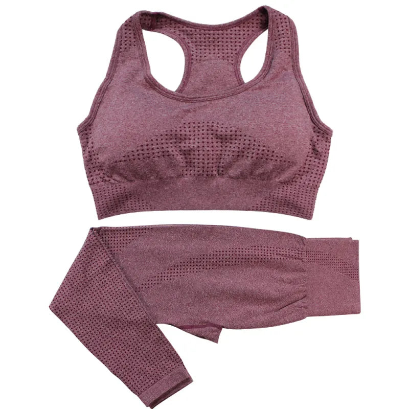 Natalia | Women’s 2-Piece Seamless Yoga Set – High-Waist Leggings & Crop Top