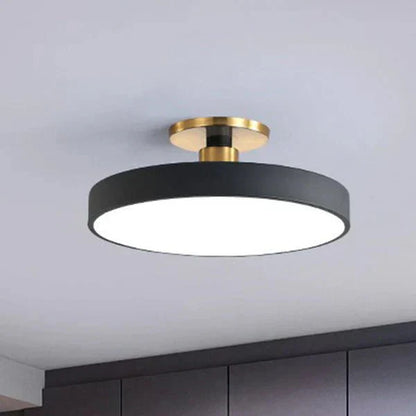 Ronde Flush Mount Light Scandinavische stijl acryl slaapkamer LED Semi spoel plafondlamp