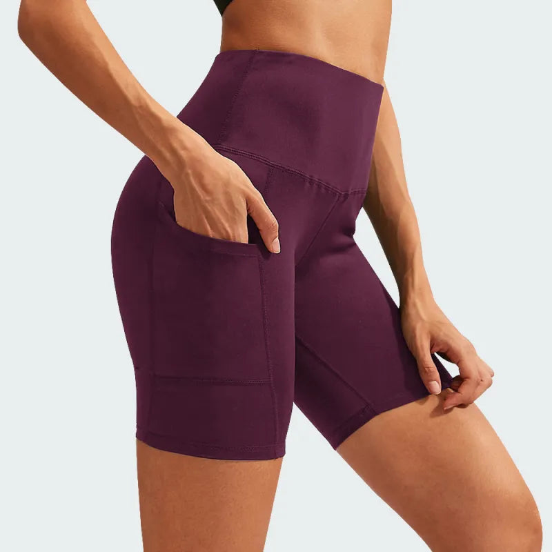 Diana | Women’s High-Waist Yoga Shorts – Quick-Dry, Stretch, Pocket Design