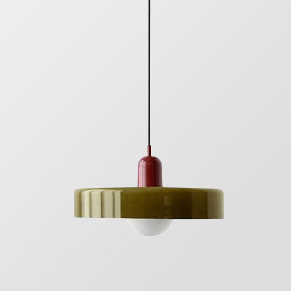 ColorLume | Geometrische Bauhaus Plafondlamp – Glazen Designlamp met Kleurrijke Accenten