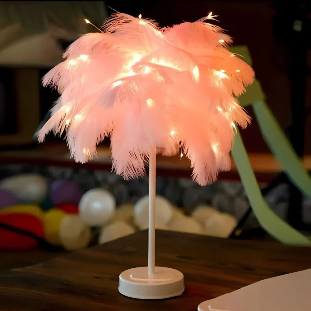 Sfeervolle Veer Palmboom Lamp - LumaPalm