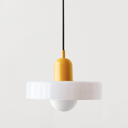 ColorLume | Geometrische Bauhaus Plafondlamp – Glazen Designlamp met Kleurrijke Accenten