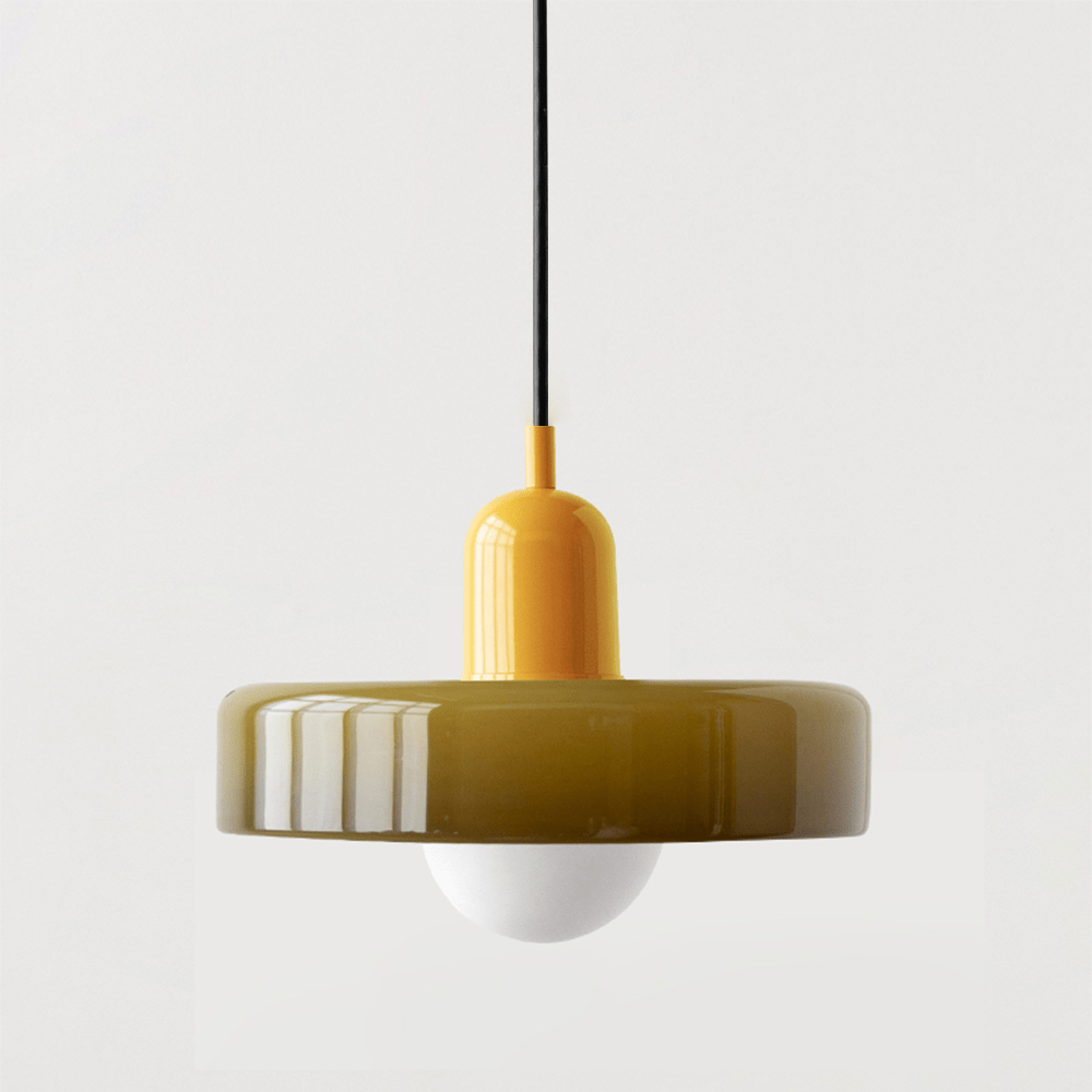 ColorLume | Geometrische Bauhaus Plafondlamp – Glazen Designlamp met Kleurrijke Accenten
