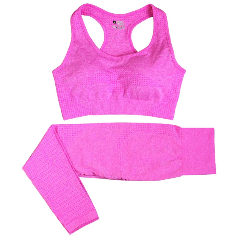 Natalia | Women’s 2-Piece Seamless Yoga Set – High-Waist Leggings & Crop Top