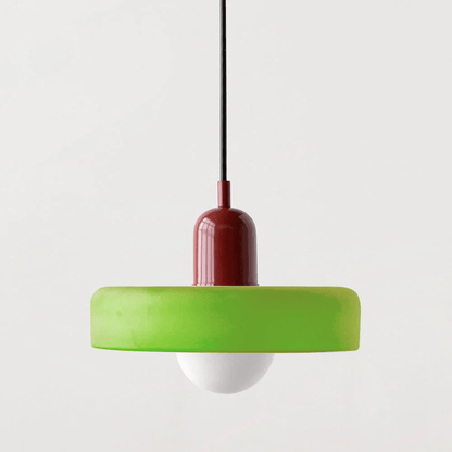 ColorLume | Geometrische Bauhaus Plafondlamp – Glazen Designlamp met Kleurrijke Accenten