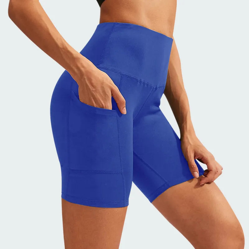 Diana | Women’s High-Waist Yoga Shorts – Quick-Dry, Stretch, Pocket Design