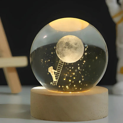 Lichtgevende kristallen bol