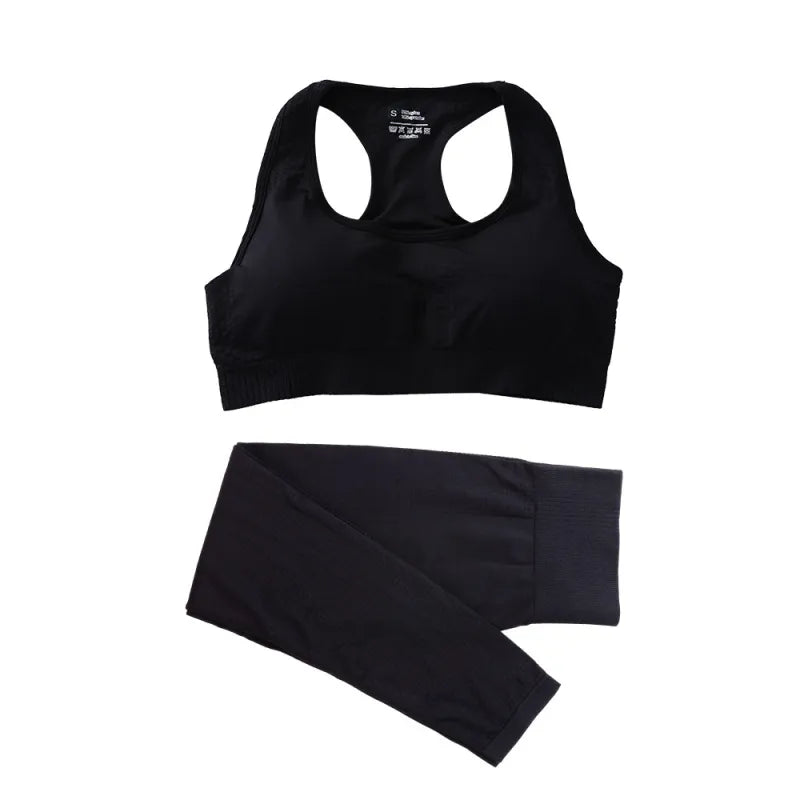 Natalia | Women’s 2-Piece Seamless Yoga Set – High-Waist Leggings & Crop Top