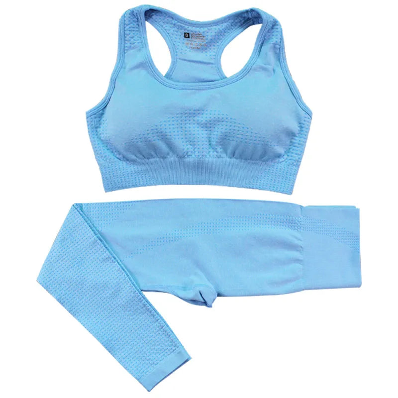 Natalia | Women’s 2-Piece Seamless Yoga Set – High-Waist Leggings & Crop Top