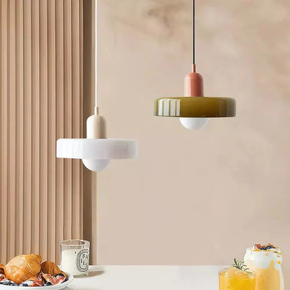 ColorLume | Geometrische Bauhaus Plafondlamp – Glazen Designlamp met Kleurrijke Accenten