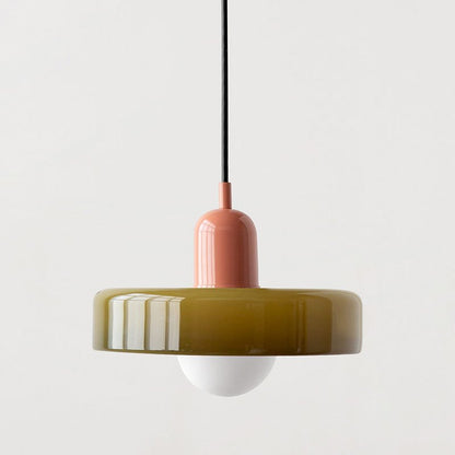ColorLume | Geometrische Bauhaus Plafondlamp – Glazen Designlamp met Kleurrijke Accenten