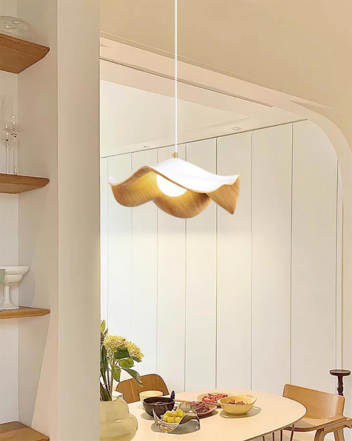 ElementBois - Hanglamp in Hars Lotus Plafondlamp