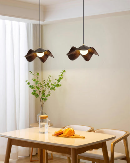 ElementBois - Hanglamp in Hars Lotus Plafondlamp