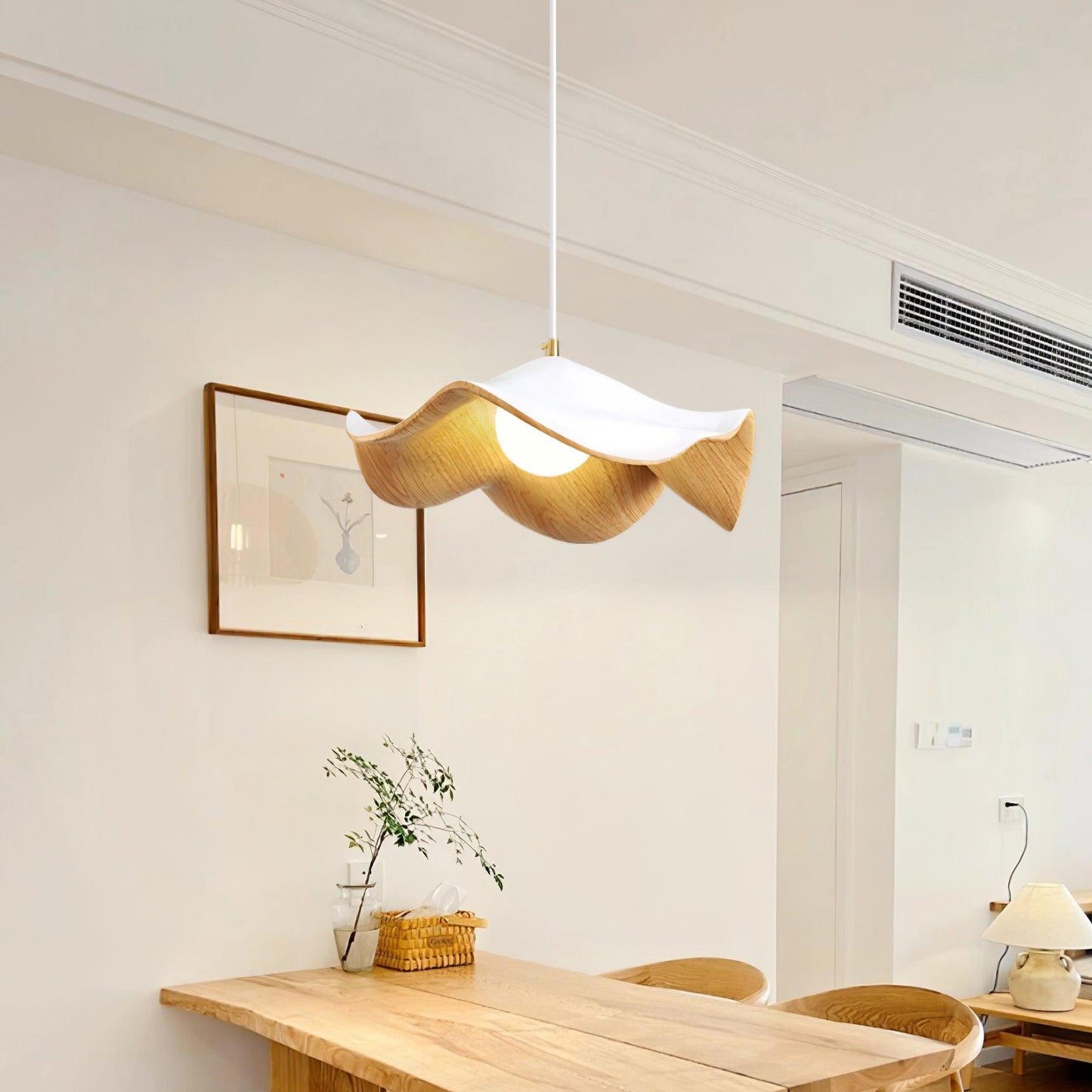 ElementBois - Hanglamp in Hars Lotus Plafondlamp