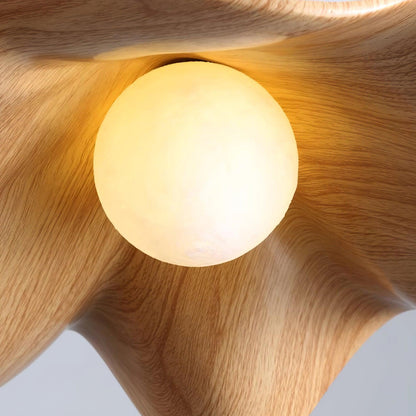 ElementBois - Hanglamp in Hars Lotus Plafondlamp