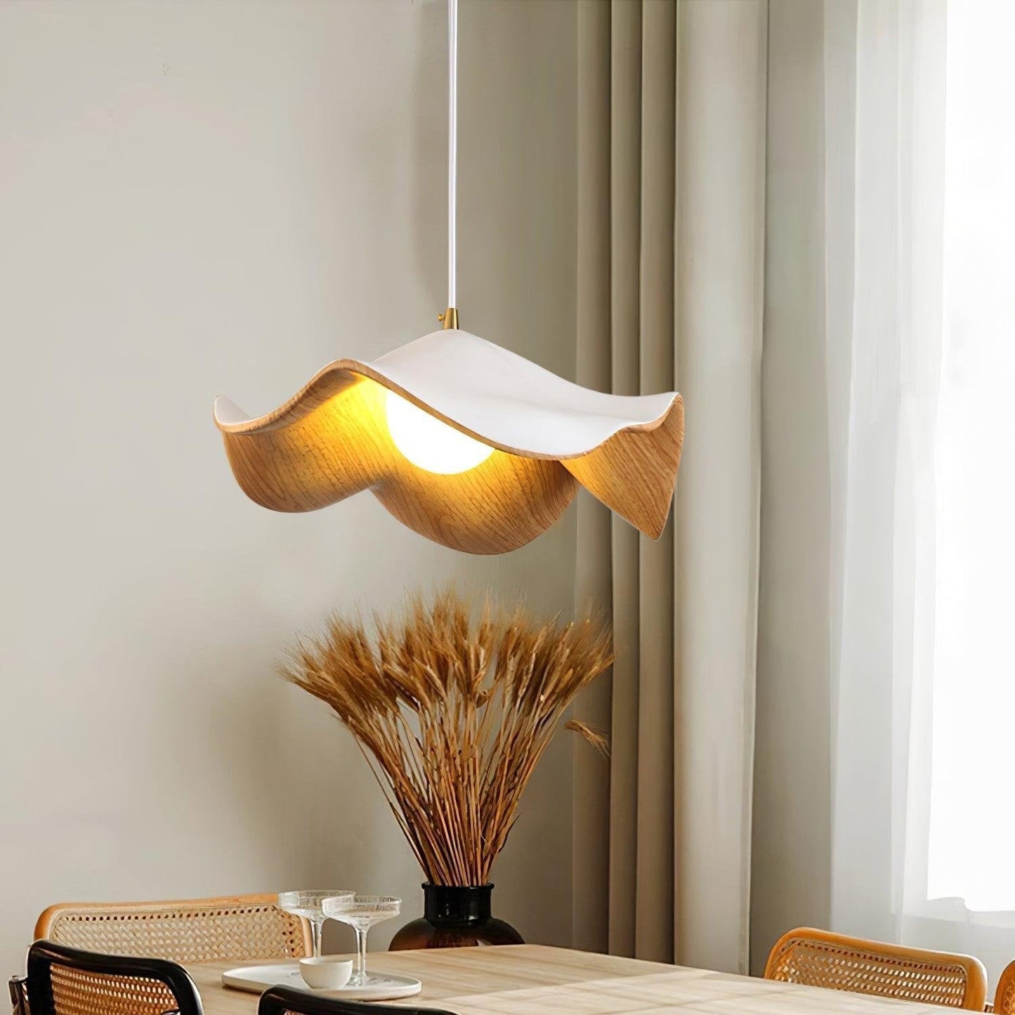 ElementBois - Hanglamp in Hars Lotus Plafondlamp
