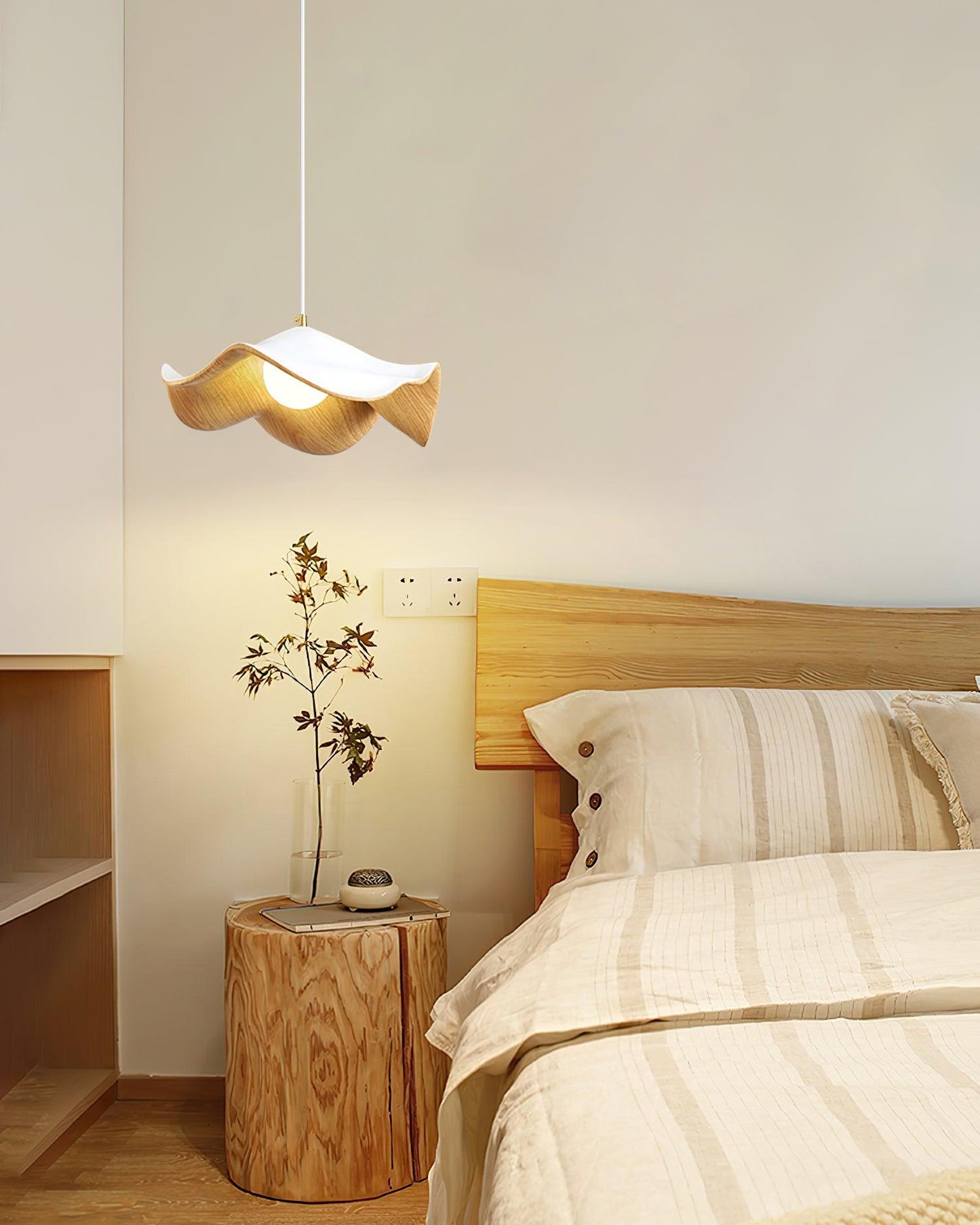 ElementBois - Hanglamp in Hars Lotus Plafondlamp
