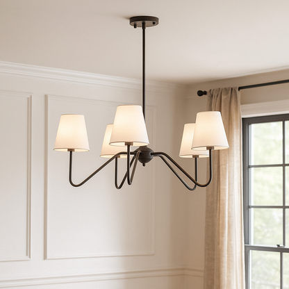 Lustre de Chambre en Soie | Elegante Zijde Kroonluchter – Luxe Design & Sfeervolle Verlichting