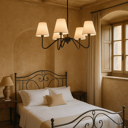 Lustre de Chambre en Soie | Elegante Zijde Kroonluchter – Luxe Design & Sfeervolle Verlichting