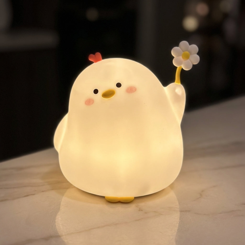 Cute Chicken Silicone Night Light