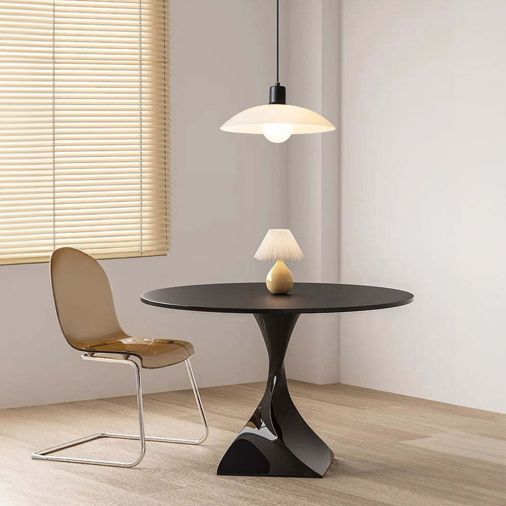 VELLUNO Hanglamp – Minimalistische Witte Glazen Schijf – E27 Fitting in 3 Formaten
