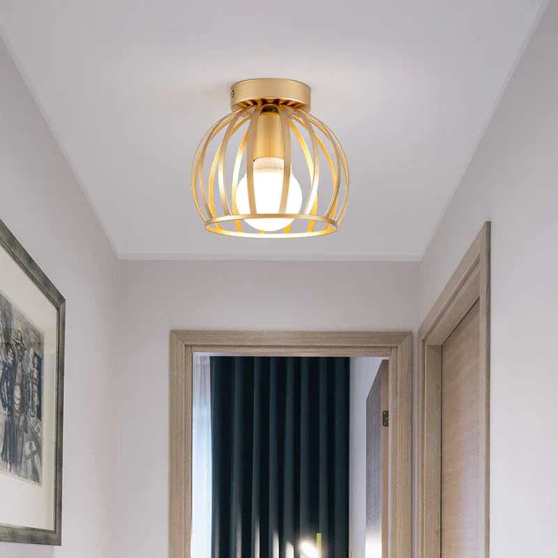 Aurun | Industriële plafondlamp goud