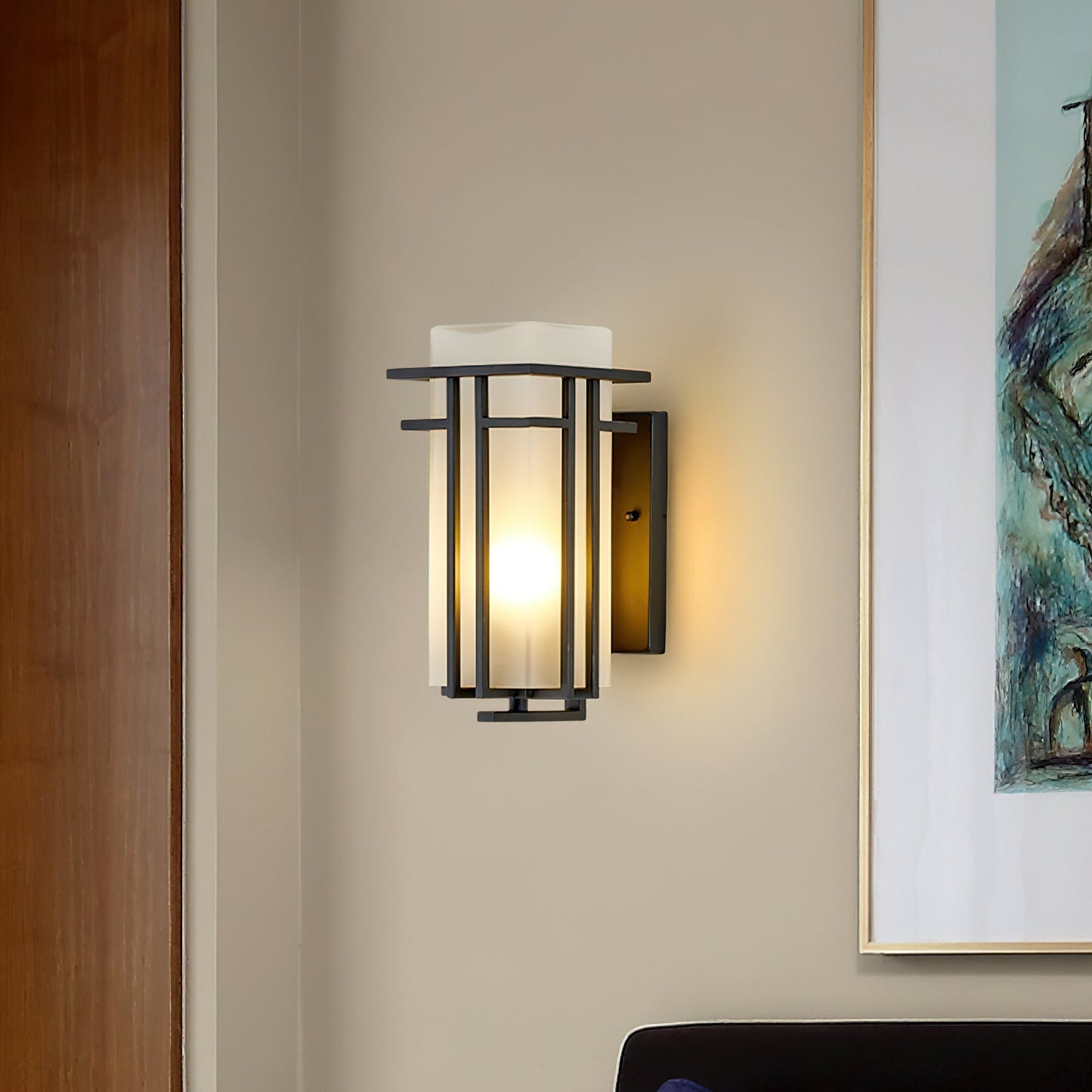 ARVINA Wandlamp Buiten – Retro IJzeren Design met Glas – IP65 – E27 Fitting
