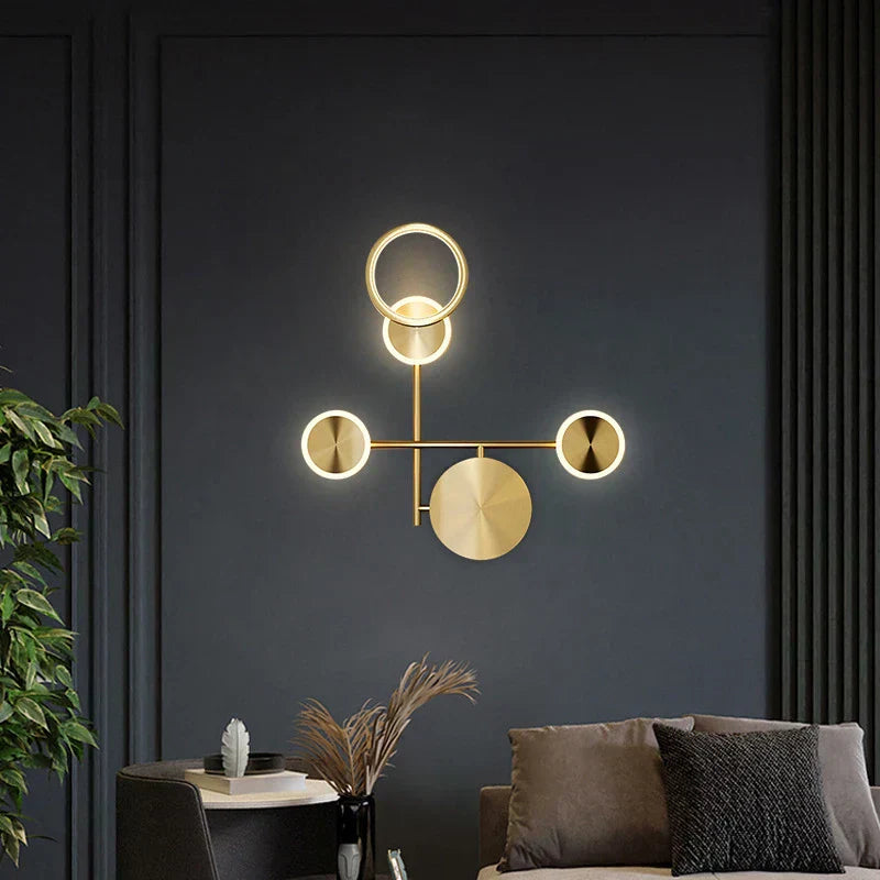 GlintForge – Moderne LED Wandlamp in Goud voor Woonkamer & Hal