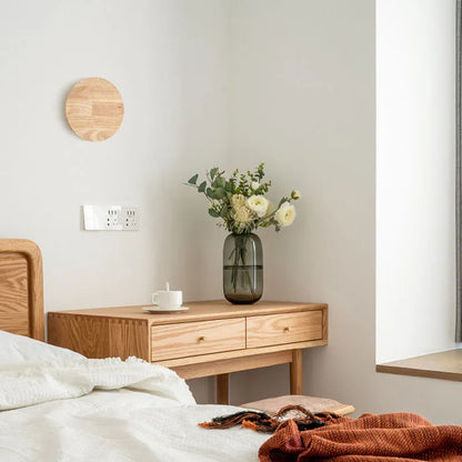 LuxeRadiant - Scandinavische Houten Wandlamp