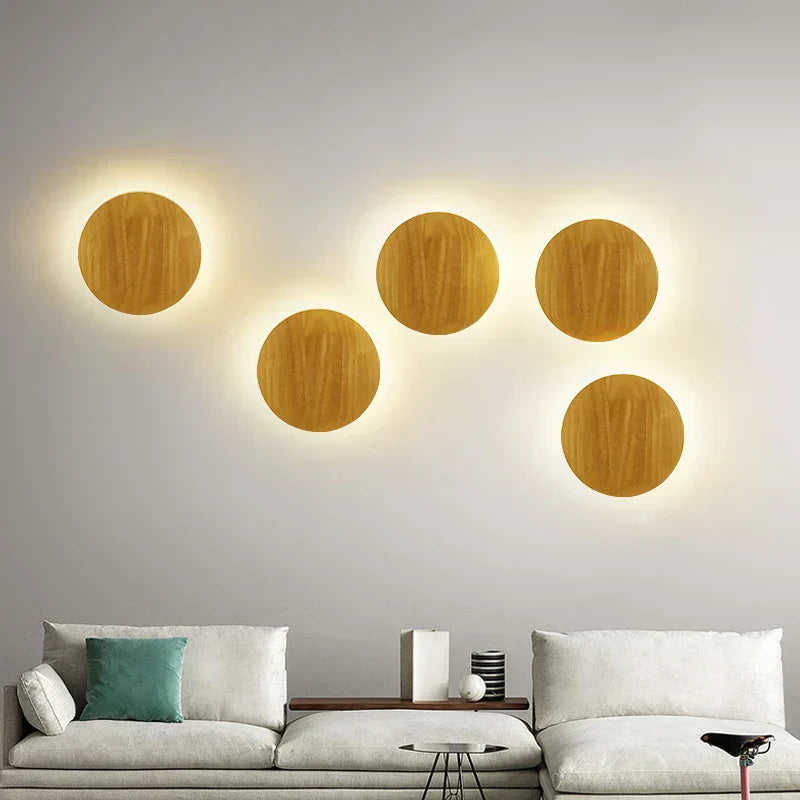 LuxeRadiant - Scandinavische Houten Wandlamp