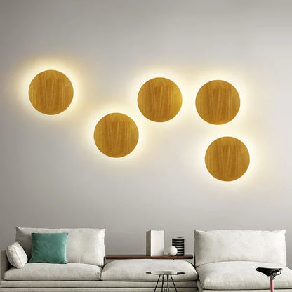 LuxeRadiant - Scandinavische Houten Wandlamp
