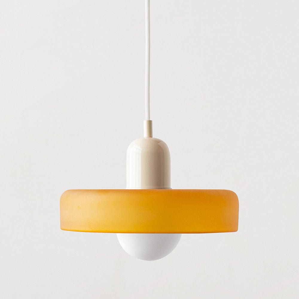 ColorLume | Geometrische Bauhaus Plafondlamp – Glazen Designlamp met Kleurrijke Accenten