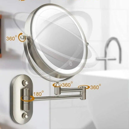 Chroomzilver LED Make-Up Spiegel & Scheerspiegel voor Badkam