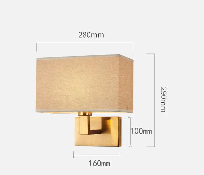 Moderne Wandlamp met Stoffen Kap