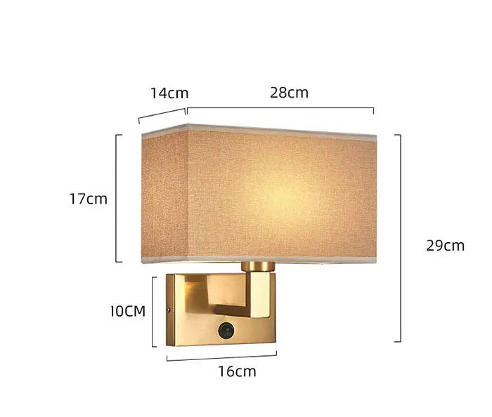 Moderne Wandlamp met Stoffen Kap