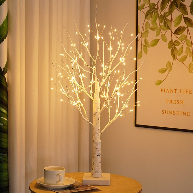 Verlichte Scandinavische Berk - LumiBirch