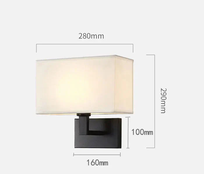 Moderne Wandlamp met Stoffen Kap
