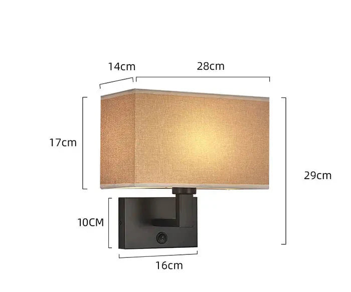 Moderne Wandlamp met Stoffen Kap