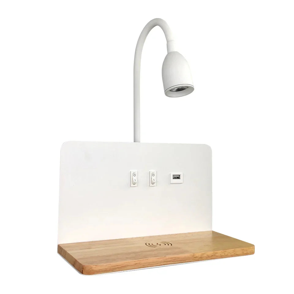 LumiCharge – Stijlvolle Wandlamp met Draadloos Opladen